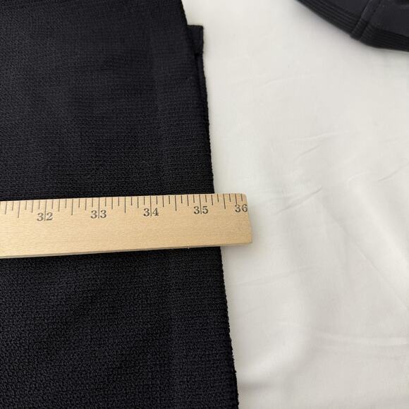 St John Basics Skirt Womens 12 Black Knit Maxi Back Vent Elastic Waist Made USA - Picture 7 of 7